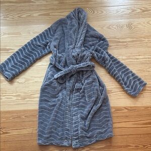 Plush robe super soft gray
